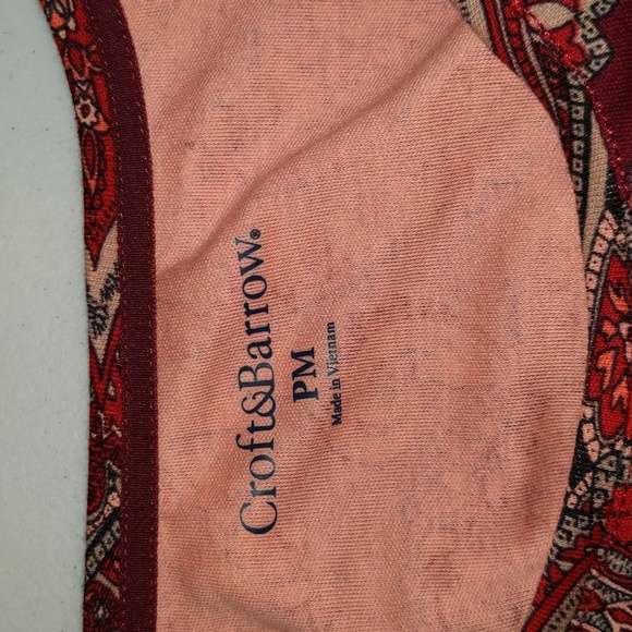 Croft & Barrow Women's Size PM Lightweight Paisley Print Long Sleeve T Shirt Top - Picture 9 of 11